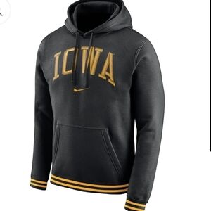 Nike Iowa Men's Hoodie in Black and Gold